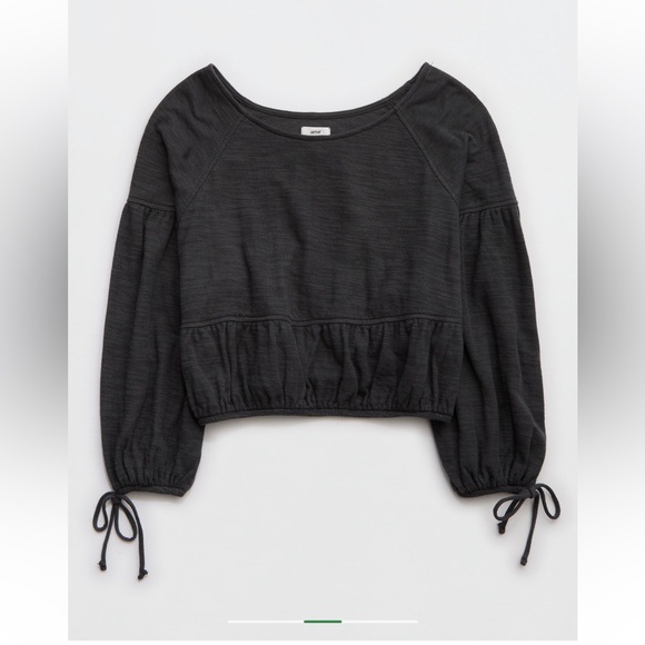 Aerie Endless Summer Cropped Sweatshirt - Picture 4 of 4